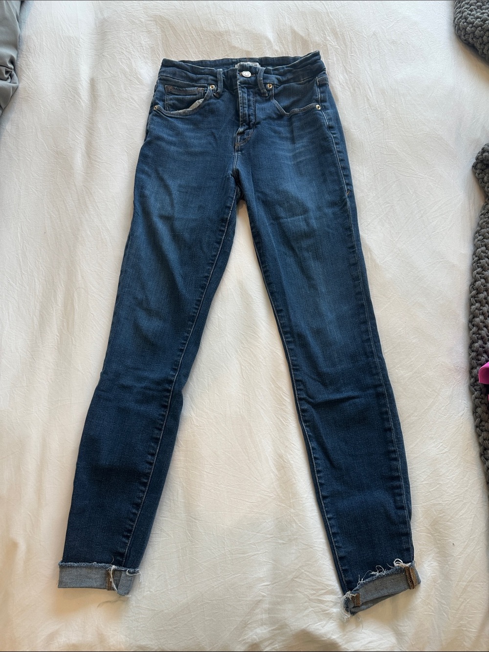 Good American Dark Indigo Skinny Jeans